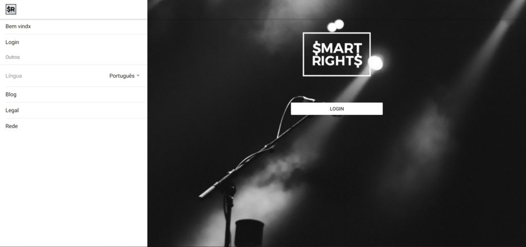 Tela de login Smart Rights - Saas