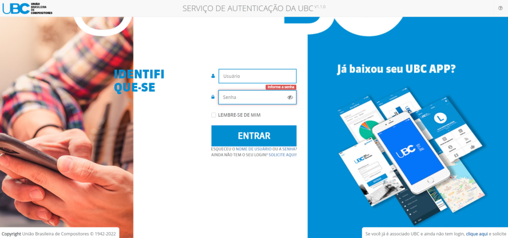 Faça login no Portal do Associado
