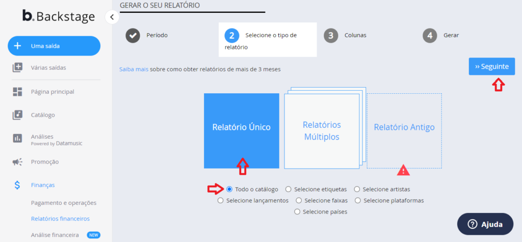 SMART RIGHTS - Como baixar seu relatório de distribuição digital na Believe - 05 - todo o catalogo