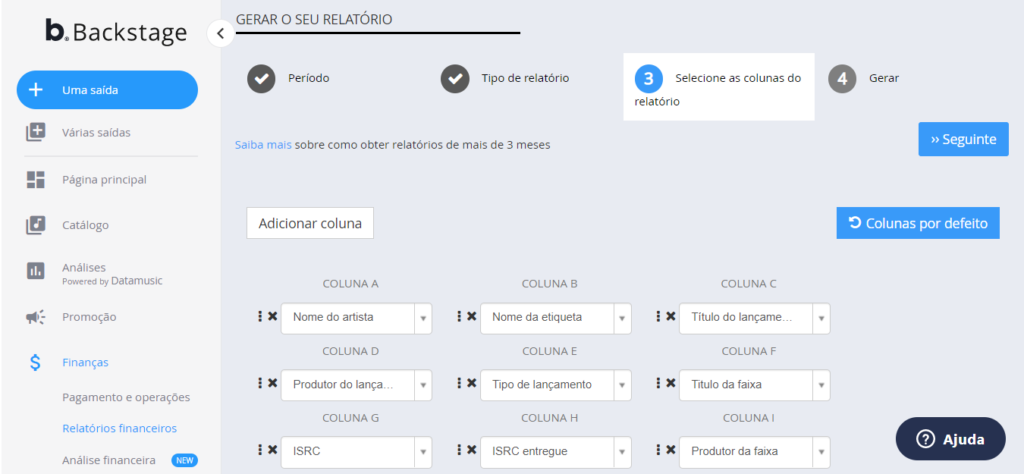 SMART RIGHTS - Como baixar seu relatório de distribuição digital na Believe - 06 - colunas