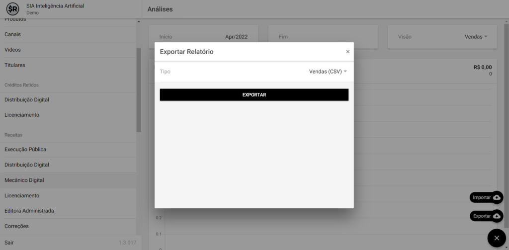 SMART RIGHTS - Como exportar vendas de Fonomecânicos Digitais - 02 - Exportar