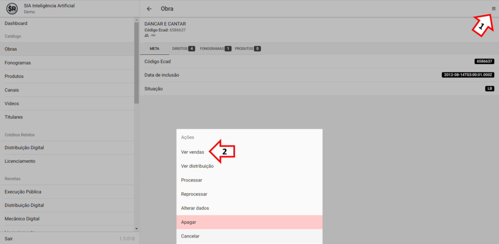 SMART RIGHTS - Como exportar vendas de Fonomecânicos Digitais por obras - 02 - Ver Vendas