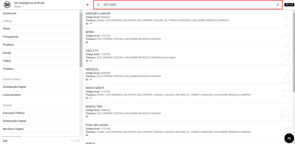 SMART RIGHTS - Como ler informações no Dashboard - 04 - Obras sem ISWC