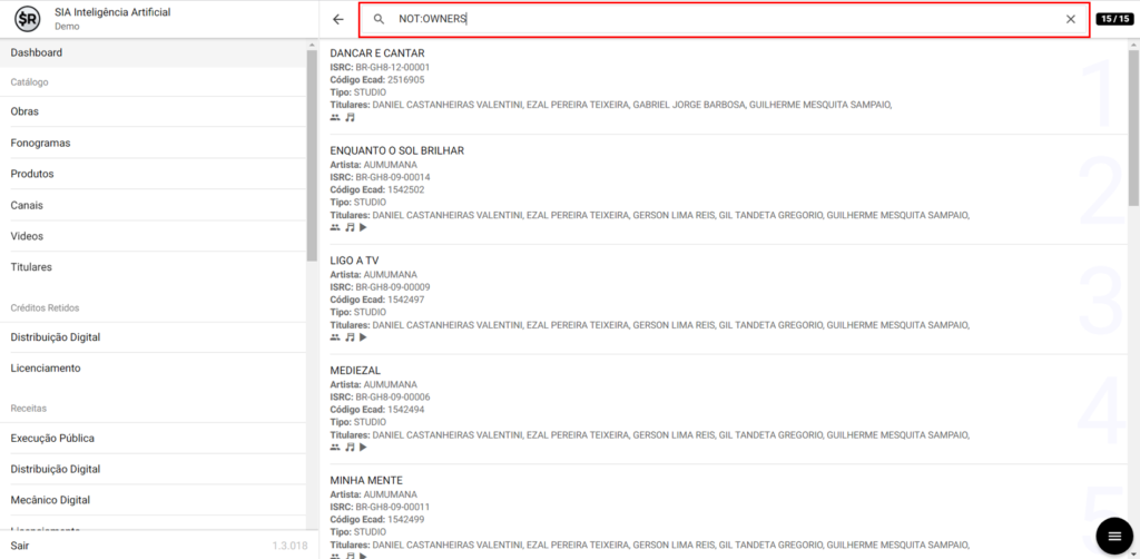 SMART RIGHTS - Como ler informações no Dashboard - 06 - Fonogramas sem split
