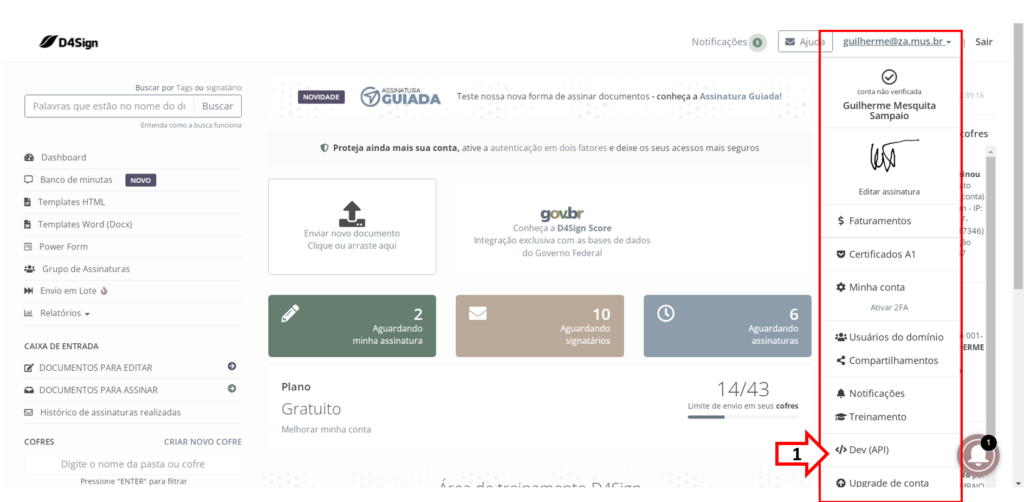 SMART RIGHTS - Cómo configurar una firma digital - 01 - D4sign - Dev
