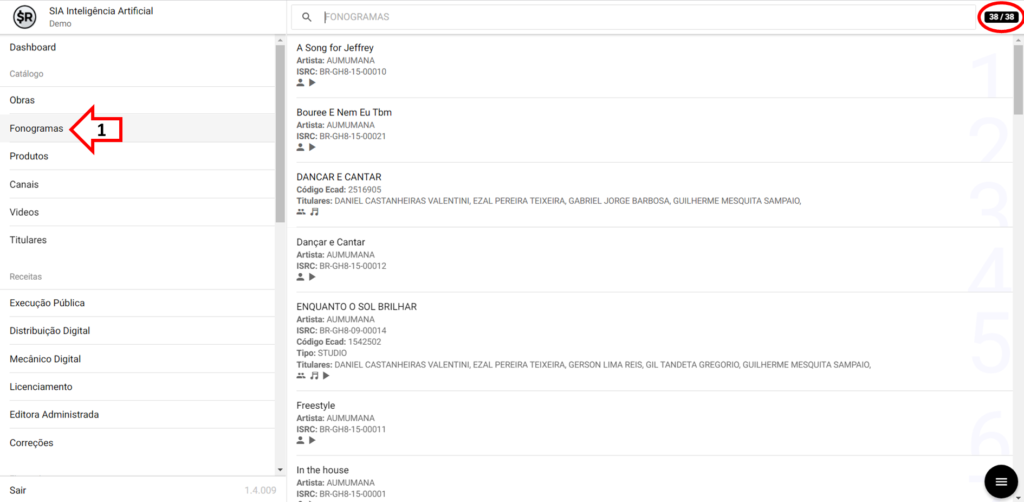 SMART RIGHTS - Como ler informações de fonogramas - 01 - Contador