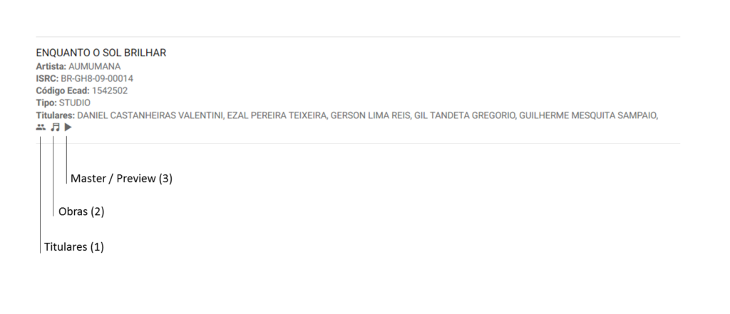 SMART RIGHTS - Como ler informações de fonogramas - 03 - Ícones